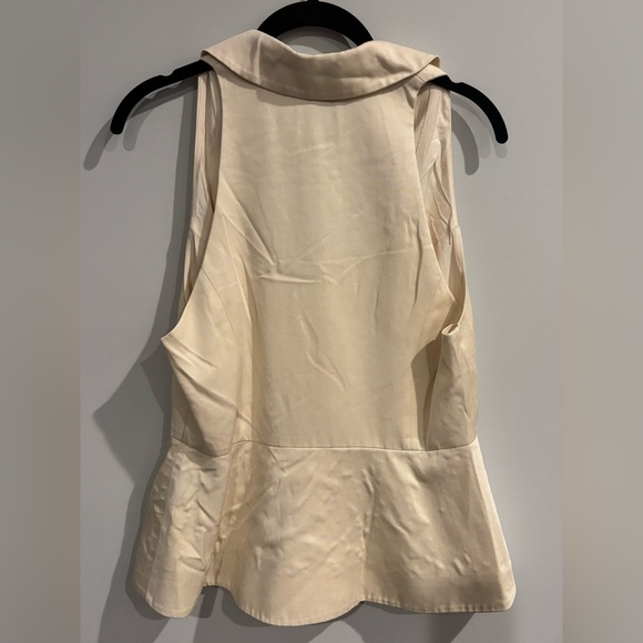 Reformation Cream Rylan Halter Peplum Top - Picture 10 of 10